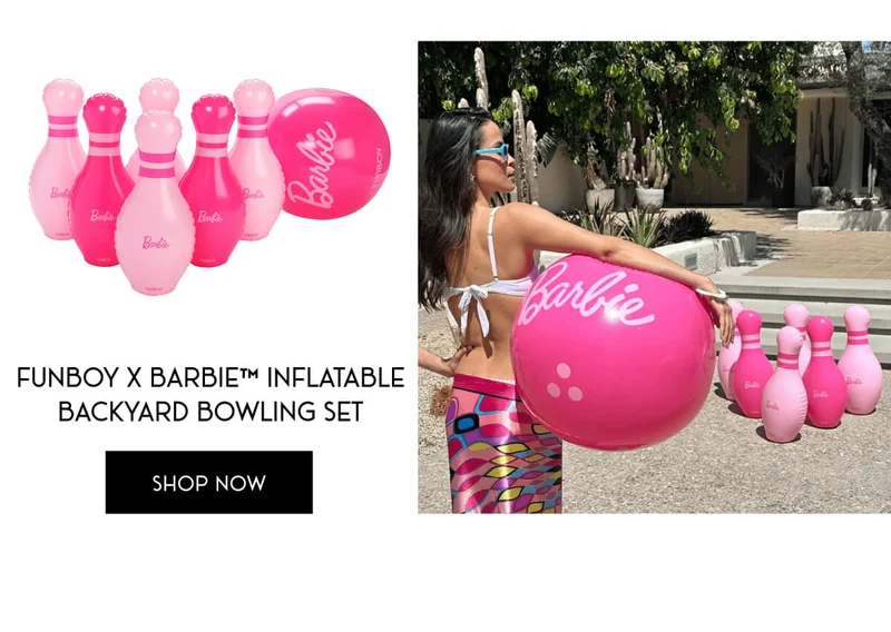 FUNBOY X BARBIE™️ INFLATABLE BACKYARD BOWLING SET