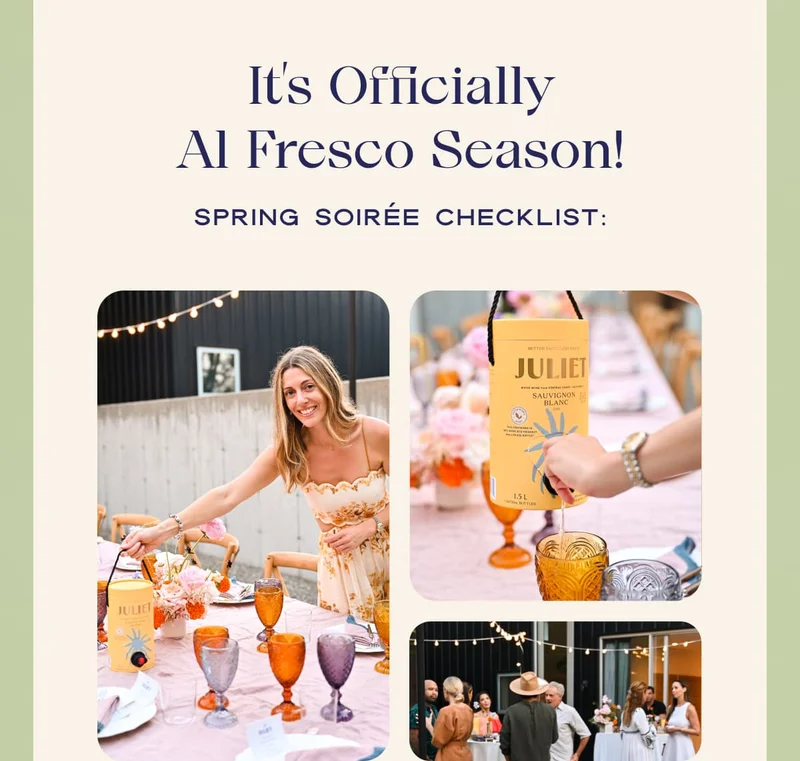 It’s Officially Al Fresco Season! | Spring Soirée Checklist: |
