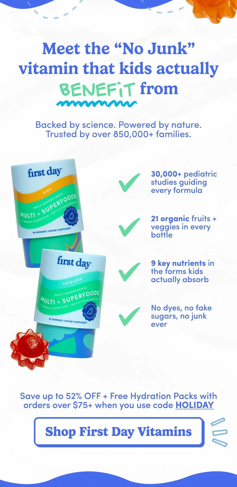 Meet the "No Junk" vitamin that kids actually benefit from