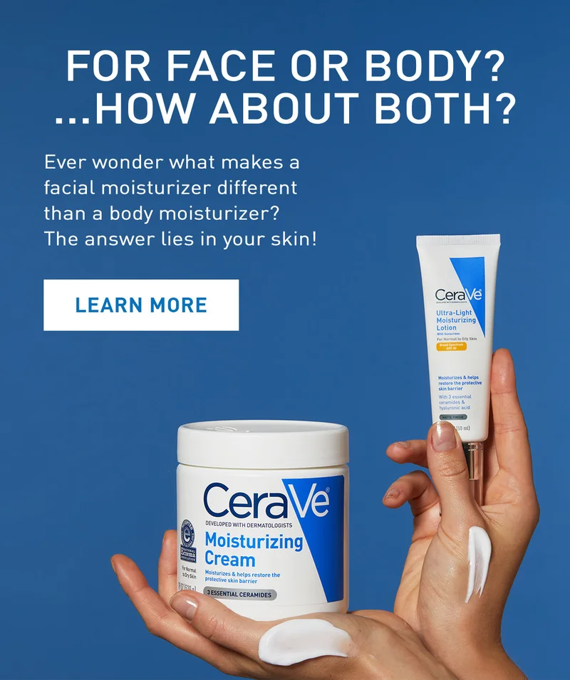 Body vs Face Lotion