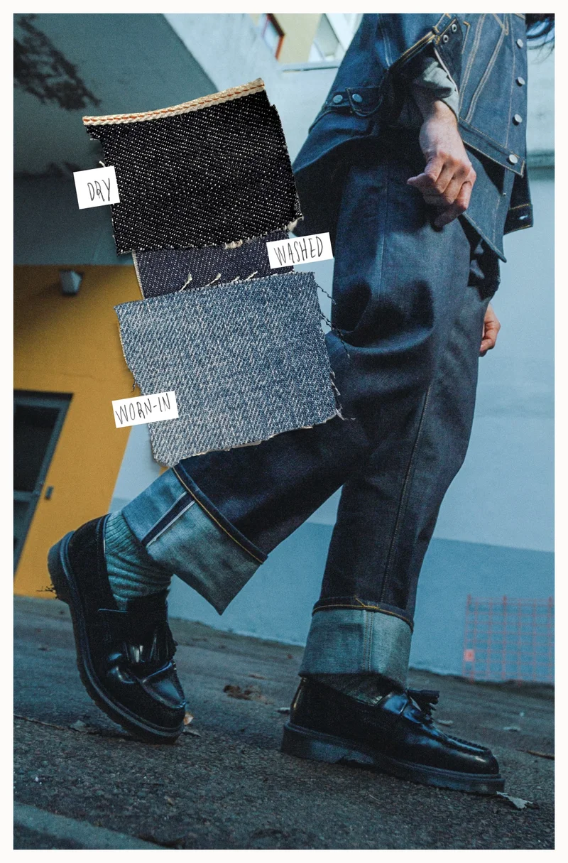 worn in washed dry