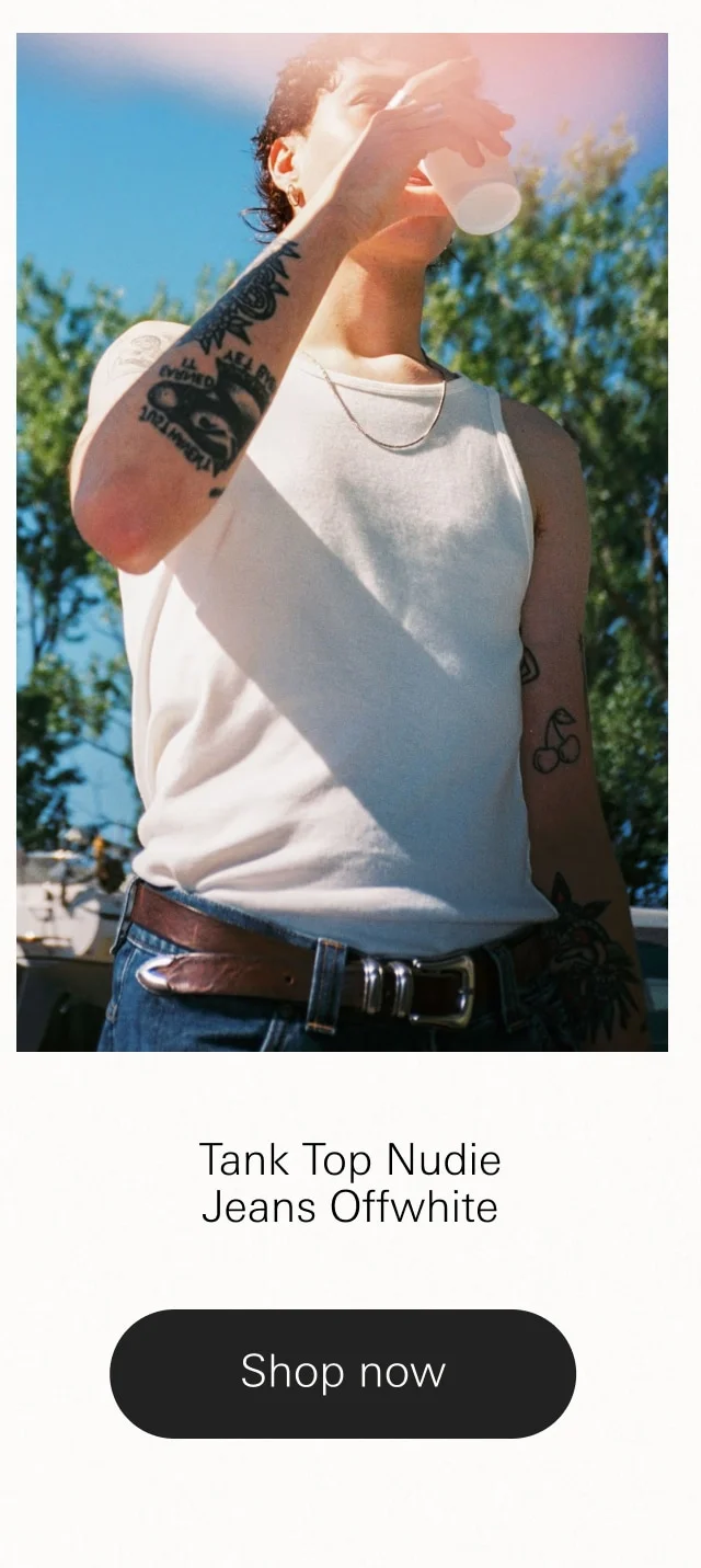 Tank Top Nudie Jeans Offwhite