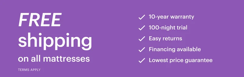 Free shipping on all mattresses