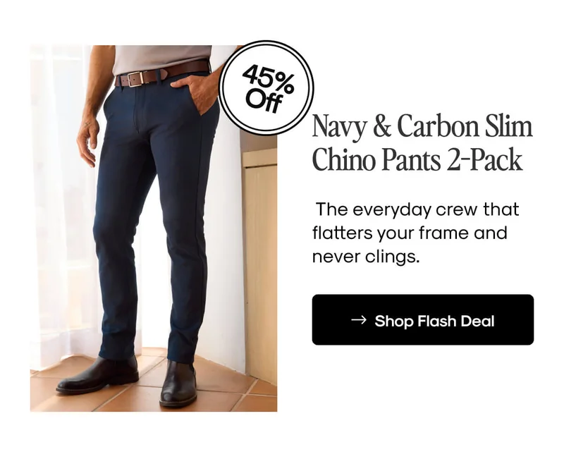Navy & Carbon Slim Chino Pants 2-Pack