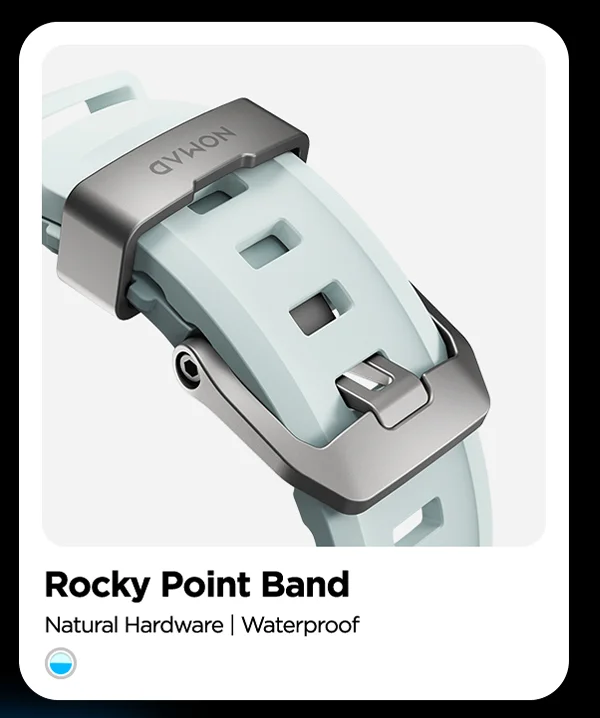 Icy Blue Glow is back. This time, glow is back for Rocky Point Band. Icy Blue harnesses the power of photoluminescence, absorbing light energy and then releasing it as a vibrant blue glow in the dark conditions. By day, the band takes on a versatile pale blue-white colorway. Shop Now.