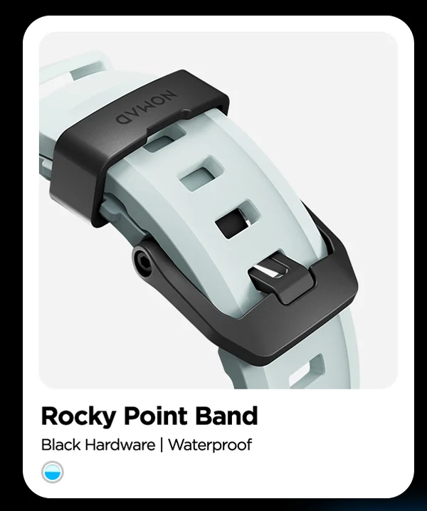 Icy Blue Glow is back. This time, glow is back for Rocky Point Band. Icy Blue harnesses the power of photoluminescence, absorbing light energy and then releasing it as a vibrant blue glow in the dark conditions. By day, the band takes on a versatile pale blue-white colorway. Shop Now.