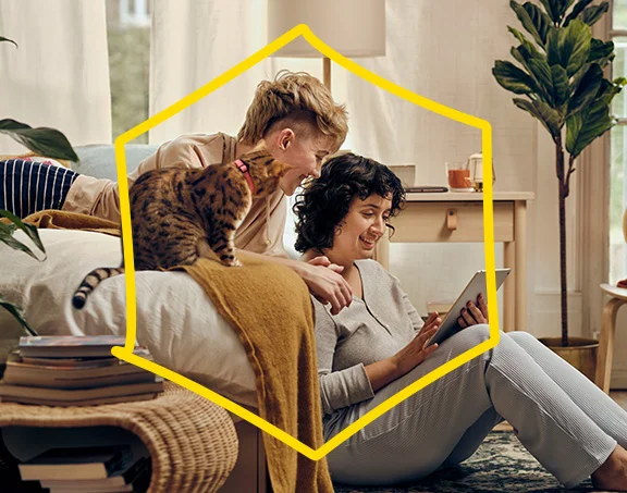 People sitting on a couch
