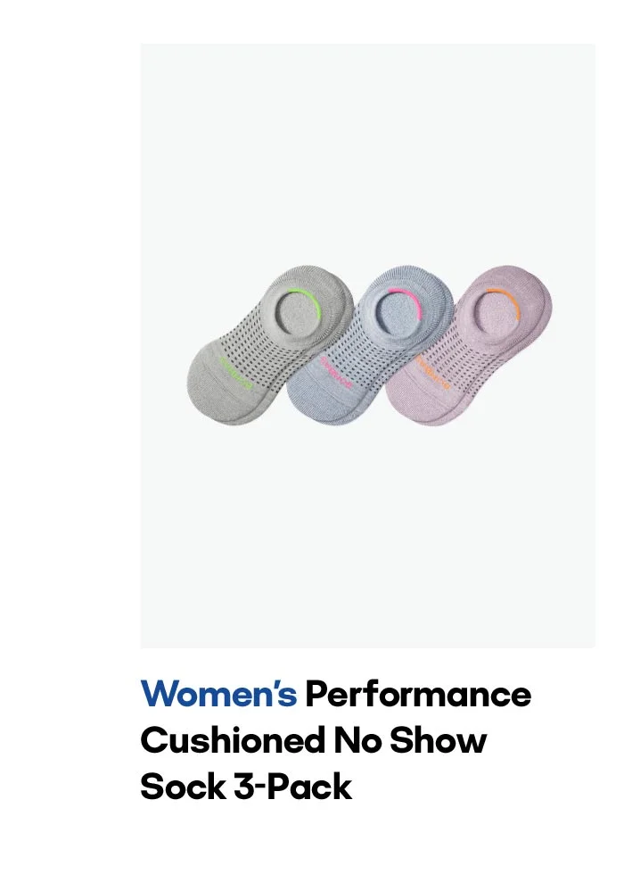 Women's Performance Cushioned No Show Sock 3-Pack
