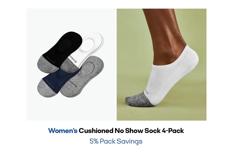 Women's Cushioned No Show Sock 4-Pack 5% Pack Savings