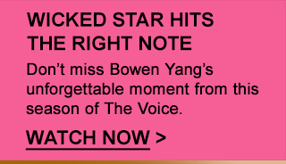 WICKED STAR HITS THE RIGHT NOTE Don't miss Bowen Yang's unforgettable moment from this season of the Voice.  WATCH NOW