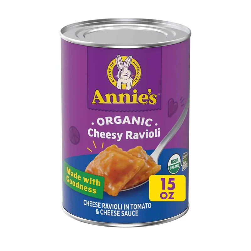 Organic Cheesy Ravioli In Tomato & Cheese Sauce, 15 Oz