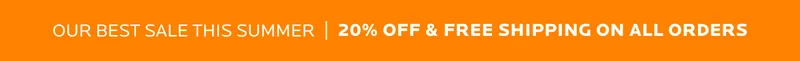 20% off & free shipping on all orders, shop now