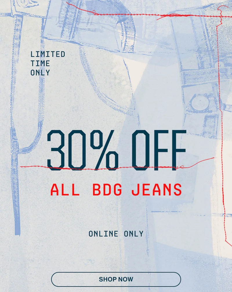 30% OFF BDG JEANS