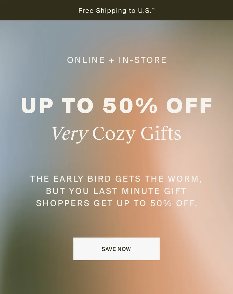Save up to 50% during the Gifting Sale