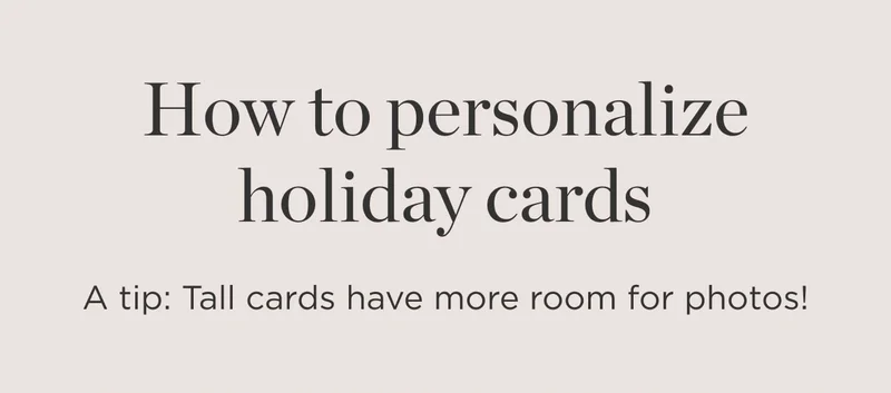 How to Personalize Holiday Cards