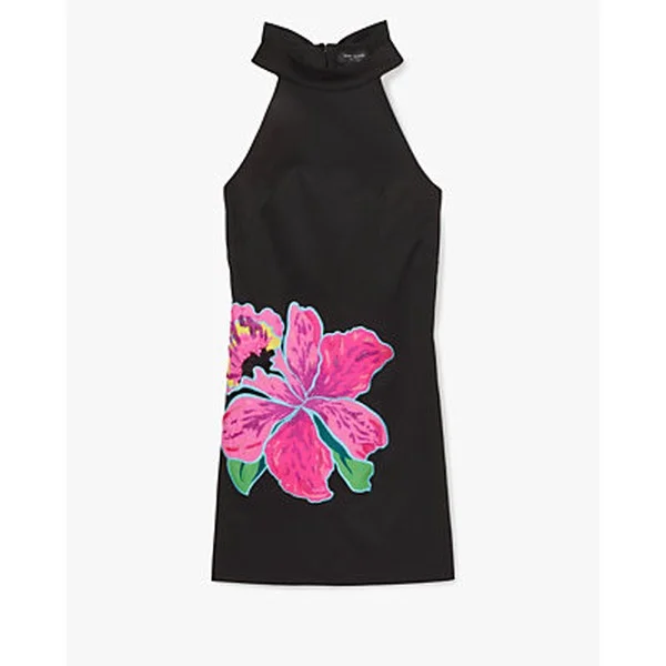 Floral Appliqué Shift Dress