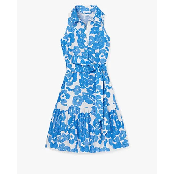 Tropical Foliage Embroidered Dress