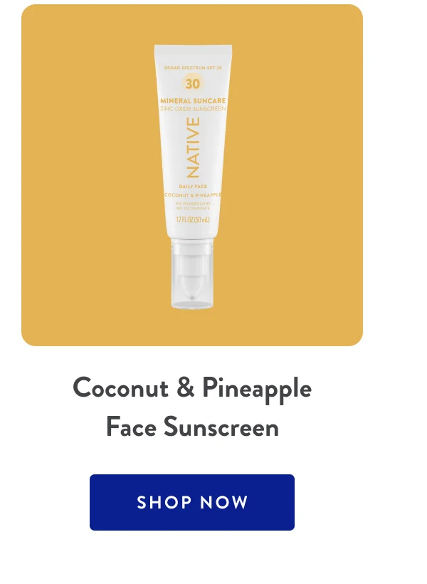 Coconut & Pineapple Face Sunscreen | SHOP NOW