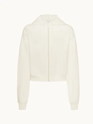 LuxeFleece Zip Up Hoodie in Fresh Snow