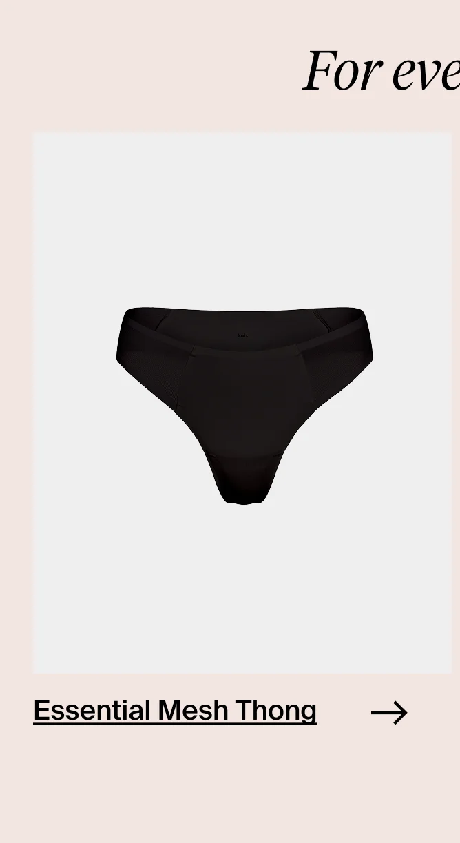 Essential mesh thong.