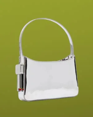 Burn Shoulder Bag in Silver Mirror