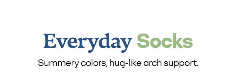 Everyday Socks | Summery colors, hug-like arch support.