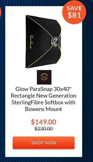 Glow ParaSnap 30x40inches Rectangle New Generation SterlingFibre Softbox with Bowens Mount