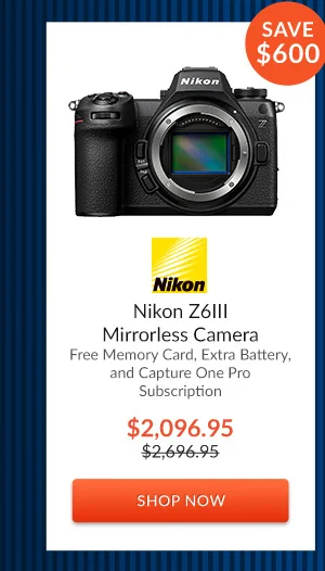 Nikon Z6III Mirrorless Camera  Free SanDisk 256GB Extreme PRO Memory Card, Extra Battery & Capture One Subscription