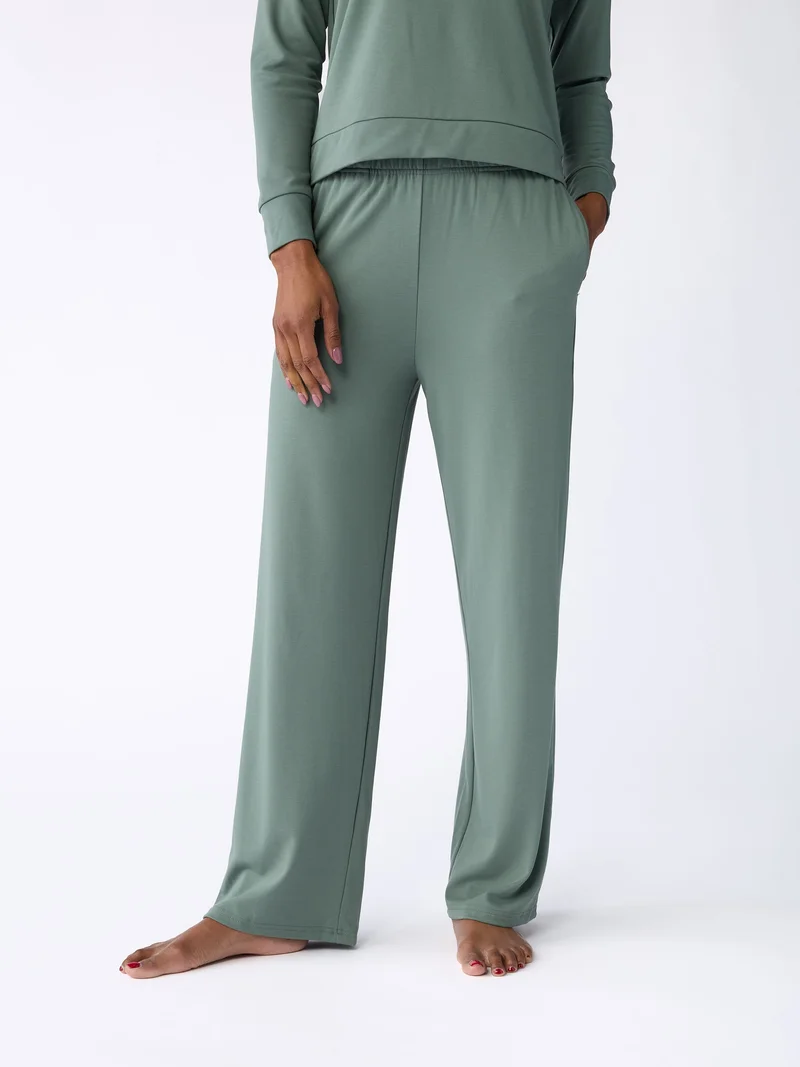 Image of Women's Brushed Bamboo Wide Leg Pull On Pant TALL - Last Chance