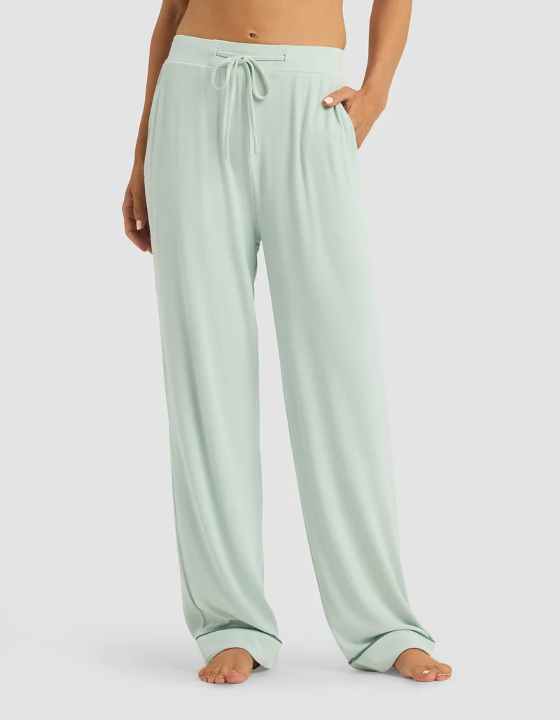 Image of Women's Bamboo Rib-Knit Classic Pajama Pant