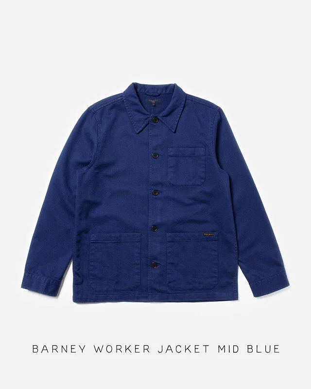 Barney Worker Jacket Mid Blue