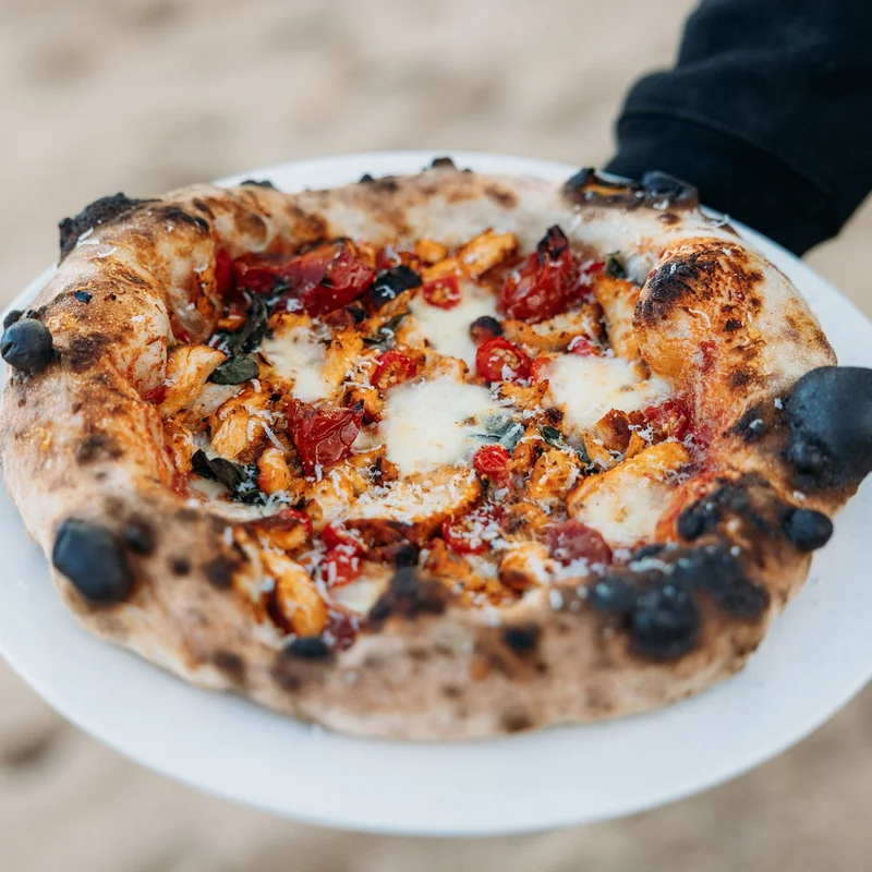 Fiery Roasted Harissa Chicken Pizza