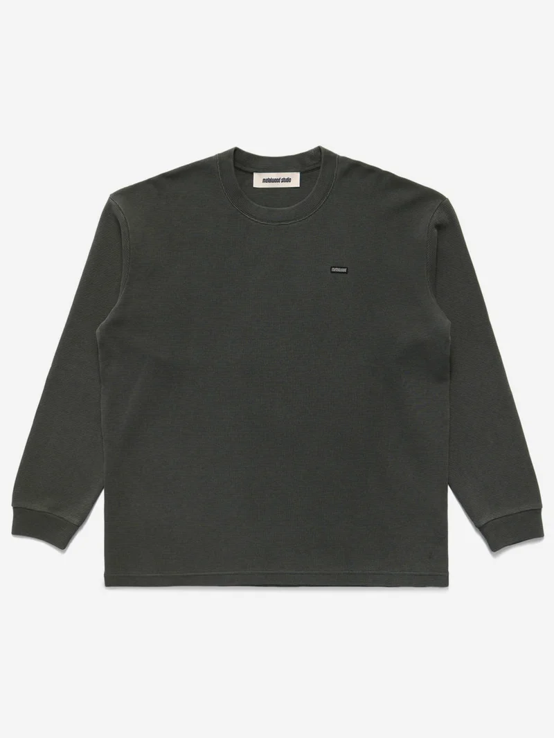 Image of Metalwood Mini Metal Logo Thermal Shirt - Tar