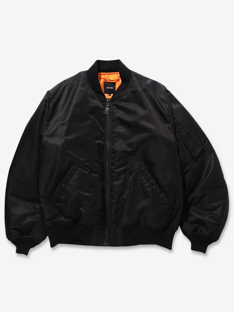 Image of Beams MA1 D-Type Bomber Jacket - Black
