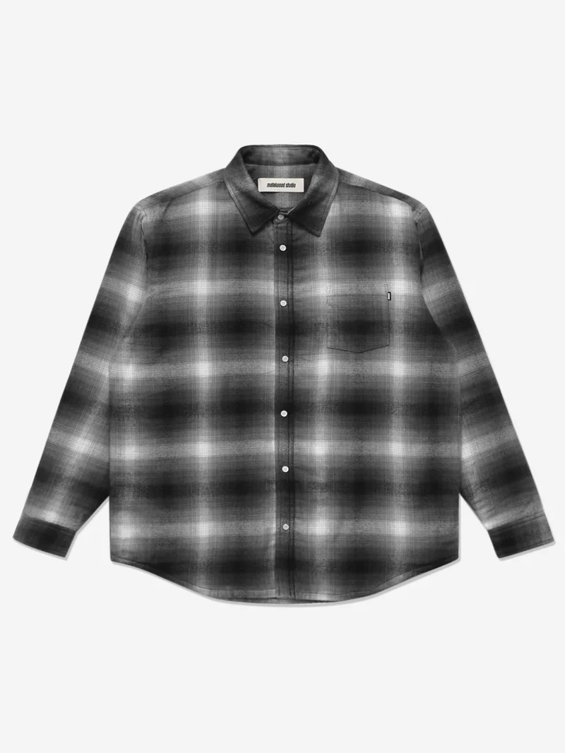 Image of Metalwood Poly Filled Shirt - Black Plaid