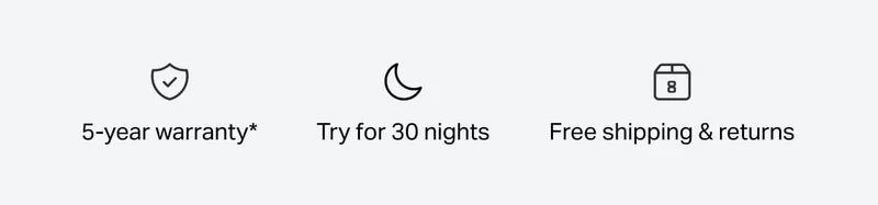 5-year warranty | try for 30 nights | Free shipping