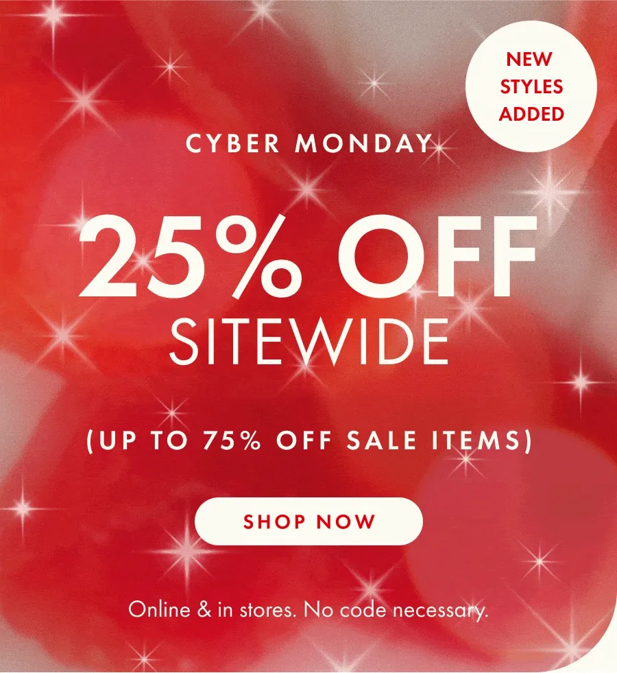 Shop 25% Off Sitewide and Up to 75% Off Sale Items
