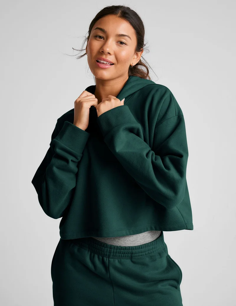 Image of LuxeFleece Happiness Cropped Hoodie