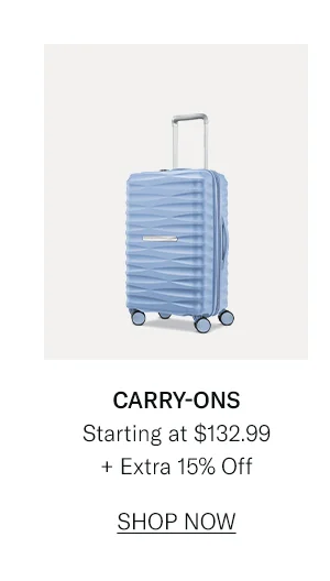 Carry-Ons Starting at $132.99 + Extra 15% Off