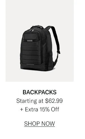 Backpacks Starting at $62.99 + Extra 15% Off