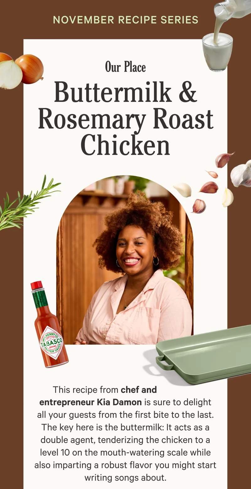 Our Place - November Recipe Series - Buttermilk & Rosemary Roast Chicken