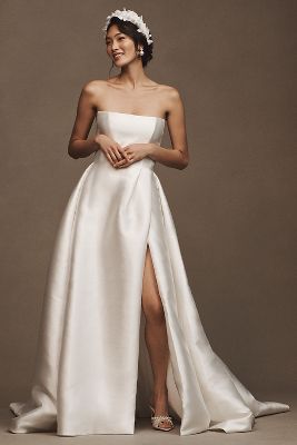 Jenny by Jenny Yoo Catherine Strapless A-Line Mikado Wedding Gown