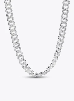 Pavé Cuban Chain Necklace
