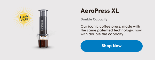 AeroPress XL Our iconic coffee press,  now with double the&nbsp;capacity.