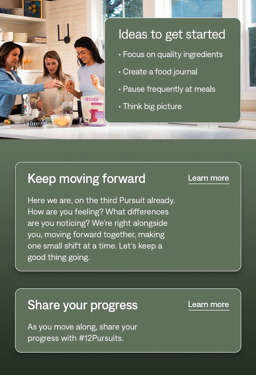 Ideas to get started. Share your progress. Learn more