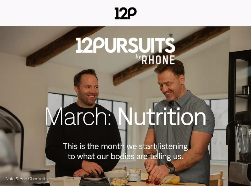RHONE: March - Nutrition. Join the Pursuit