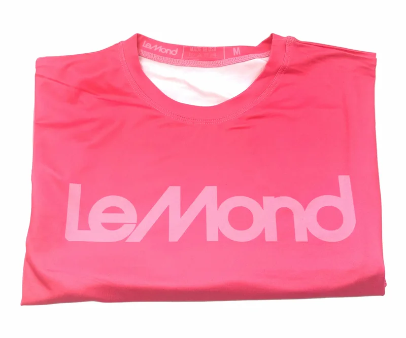 LeMond Performance Tee Pink Folded