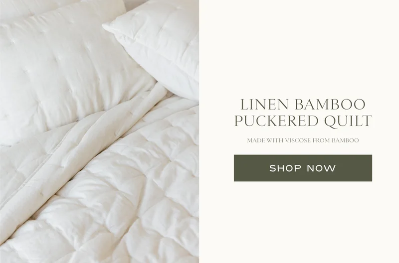 Shop The Linen Bamboo Puckered Quilt