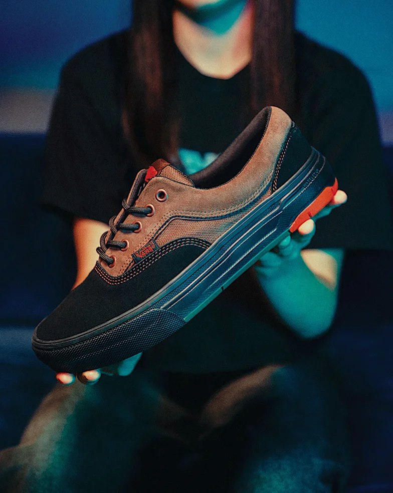Black Brown Skate Era Wafflecup Shoe