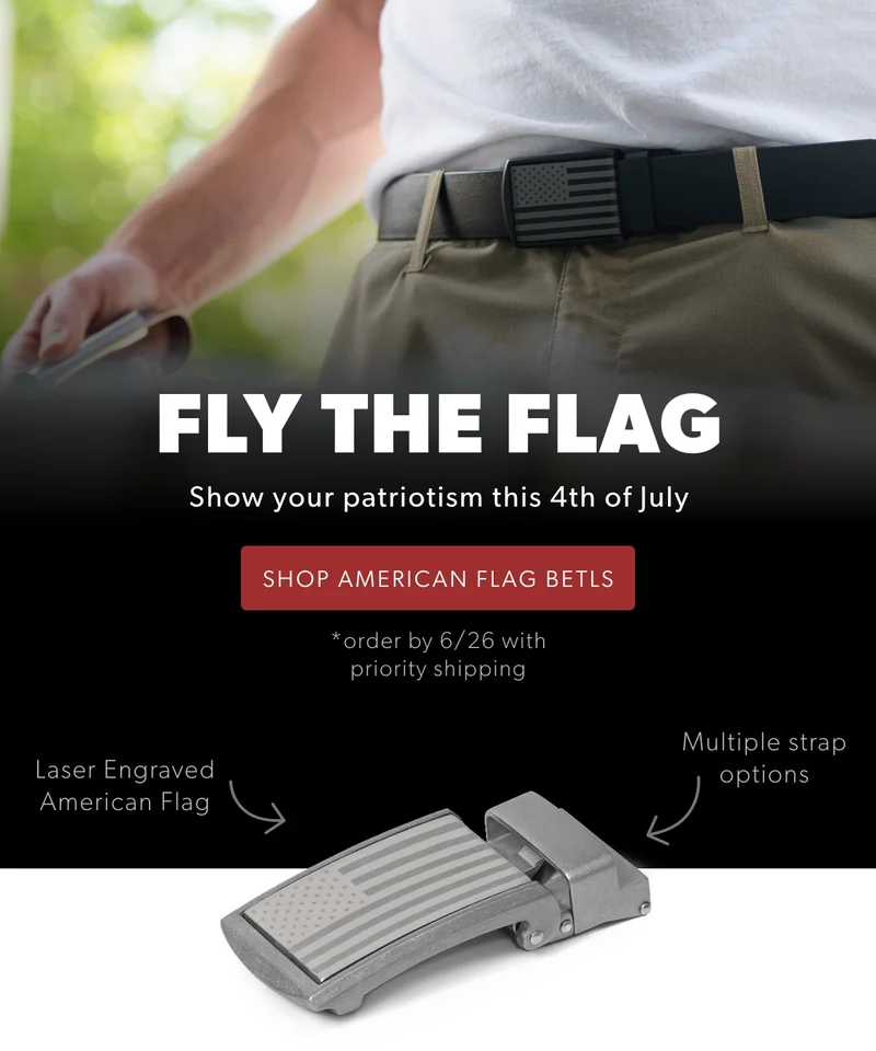 FLY THE FLAG: Show your patriotism this 4th of July. Shop American Flag Belts and order by 6/26